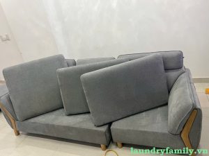Hoàn thành dự án vệ sinh sofa ở Duy Tân, Cầu Giấy tại gia đình anh Vương – Giải pháp làm sạch tối ưu